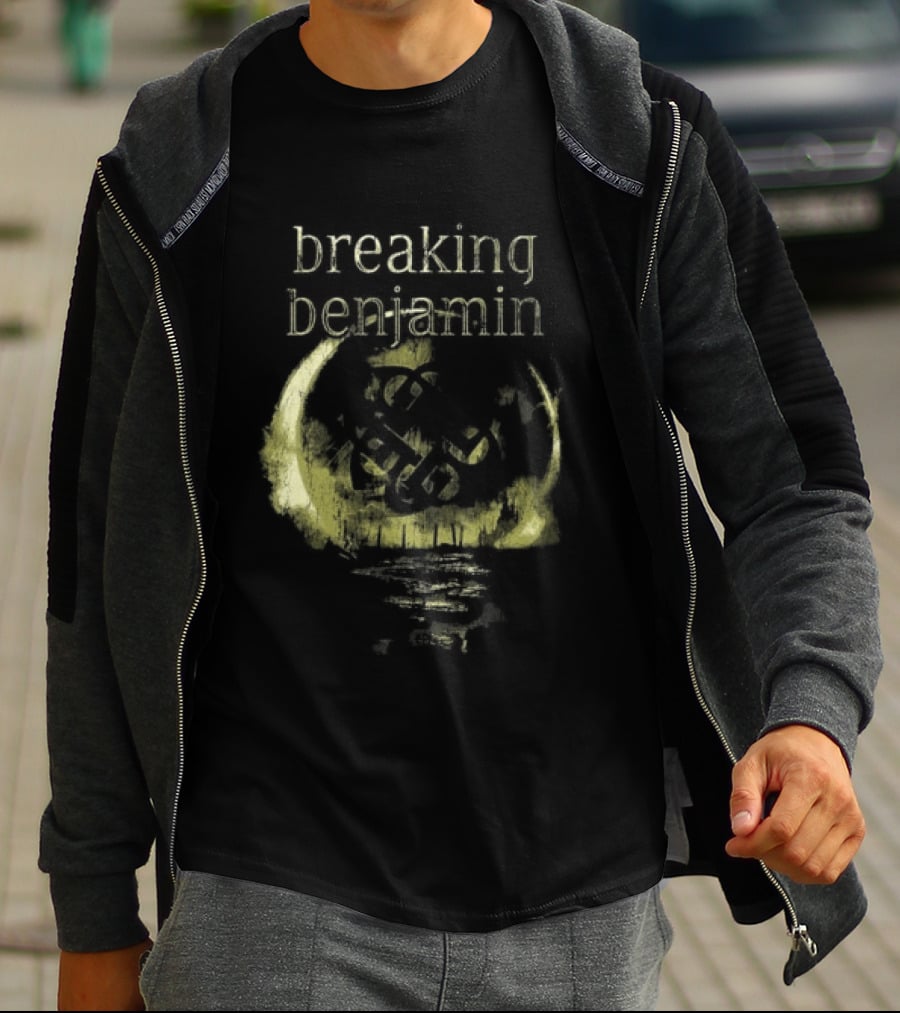 Breaking Benjamin 10 Years Dark Before Dawn Moon T-Shirt