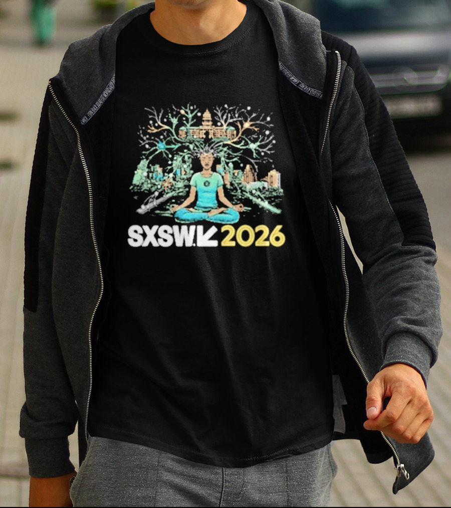 SXSW 2026 Meditative Yoga Retreat Mystical Tree T-Shirt