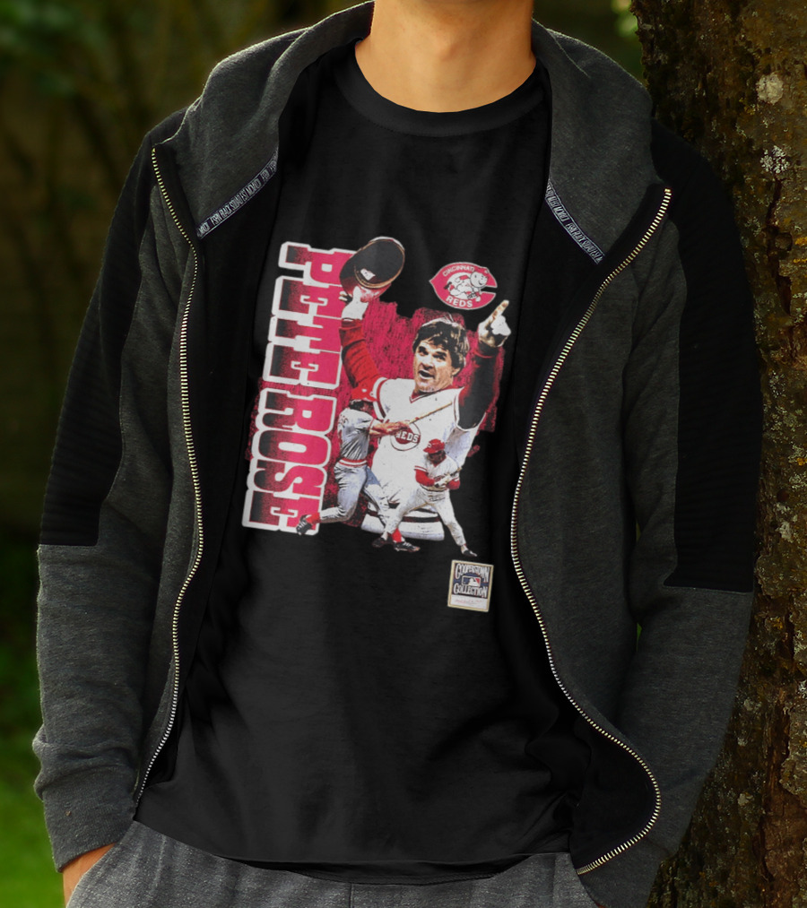 Pete Rose Cincinnati Reds Cooperstown Collection Players T-Shirt