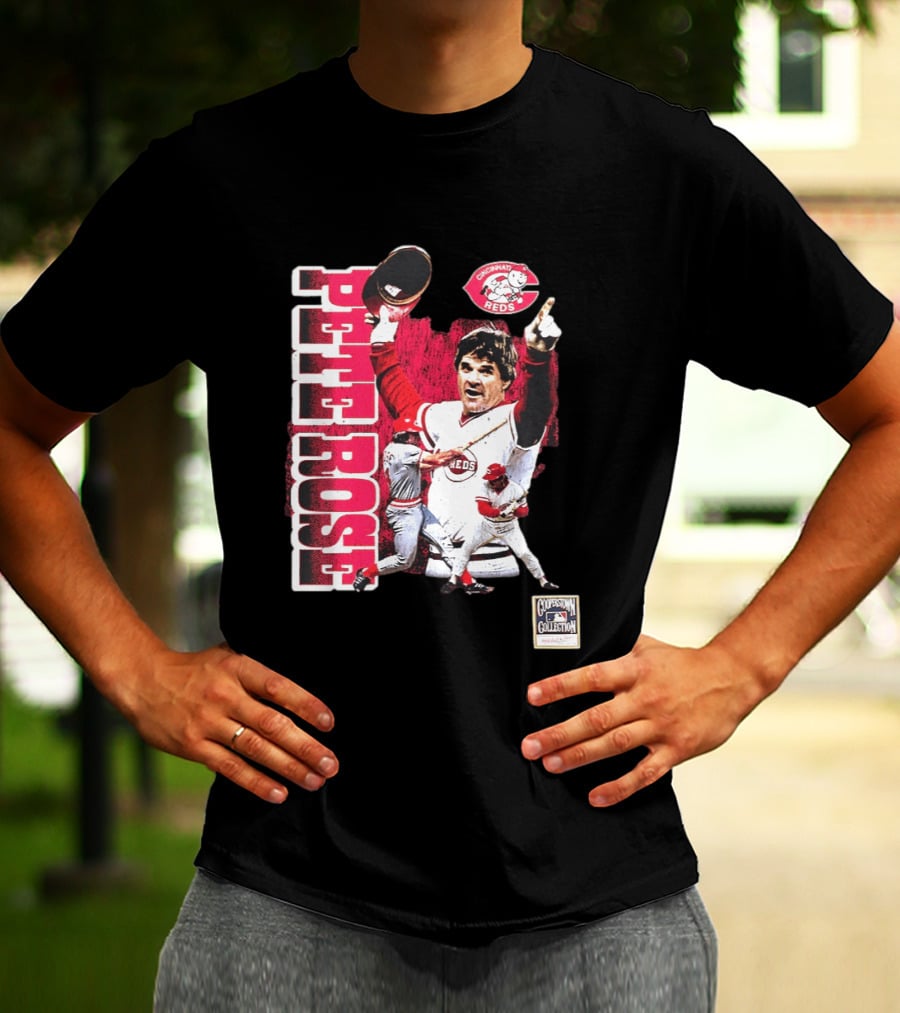 Pete Rose Cincinnati Reds Cooperstown Collection Players T-Shirt