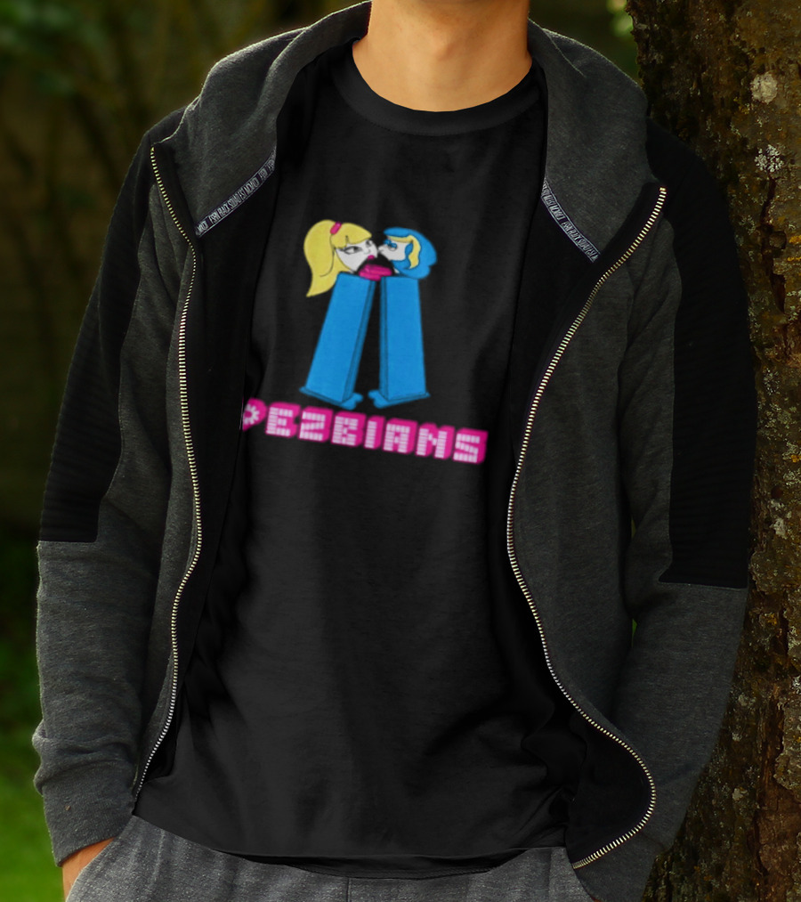 Pezbians Pez Dispenser Parody Retro Humor Kissing T-Shirt