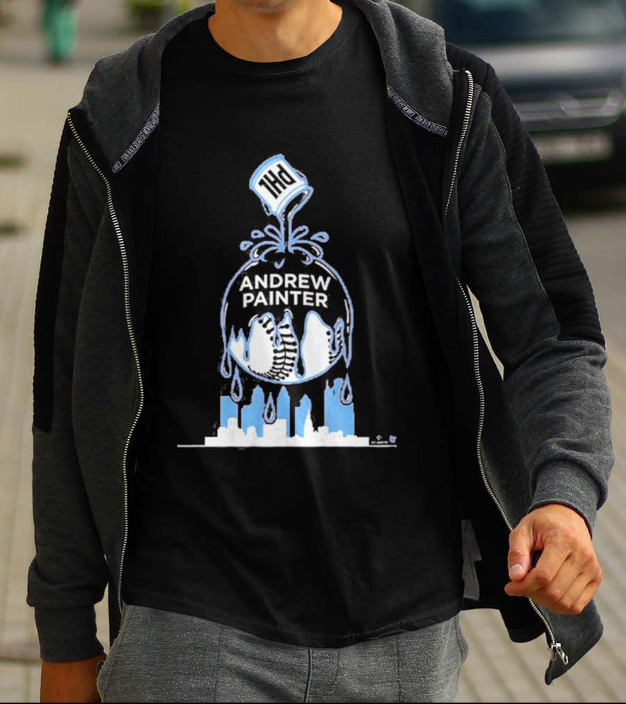 Andrew Painter PHL Paint The Town Phillies Skyline T-Shirt