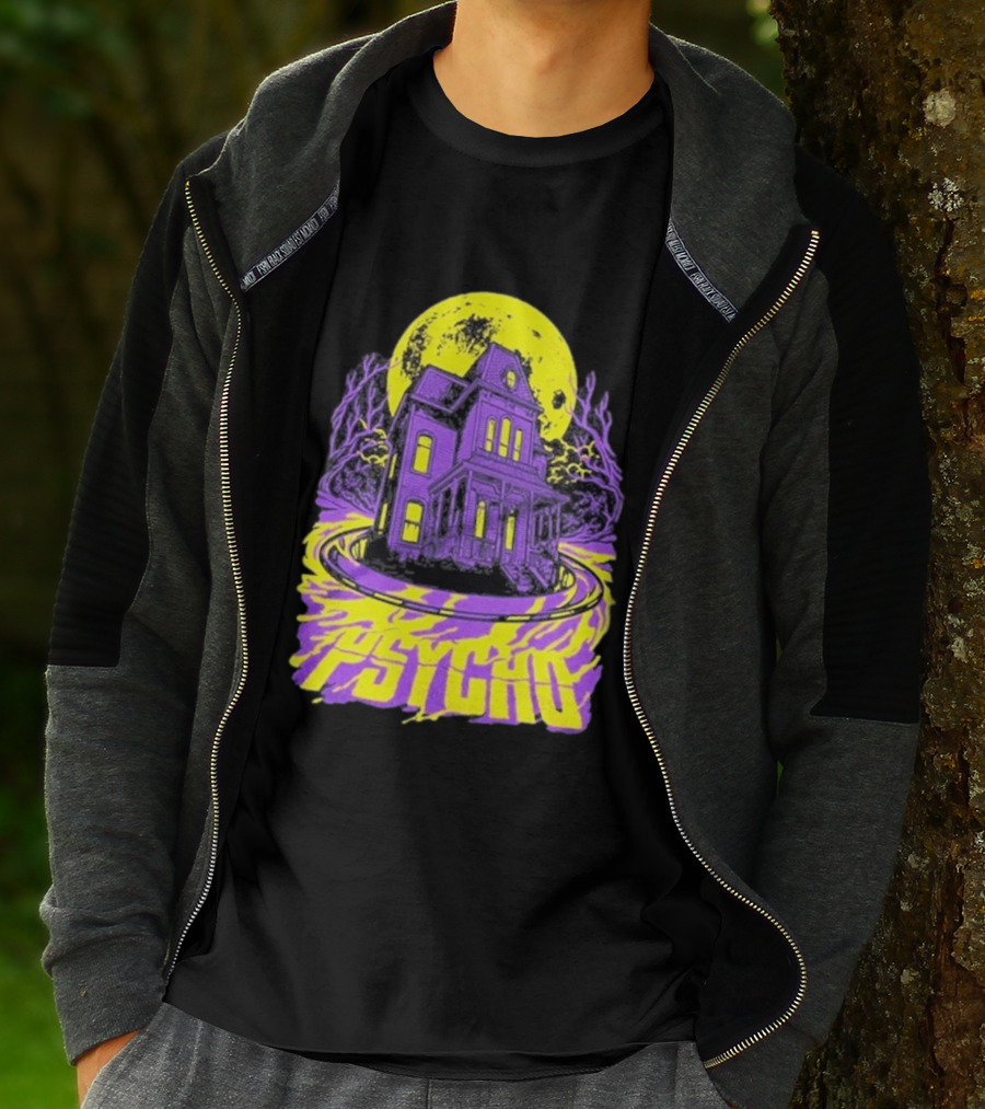 Psycho Forever Haunted House Neon Moon T-Shirt