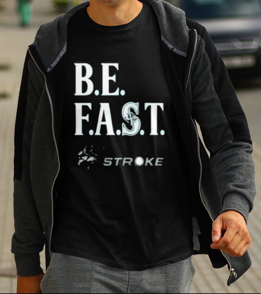 B.E. F.A.S.T. Seattle Mariners Strike Out Stroke Night T-Shirt