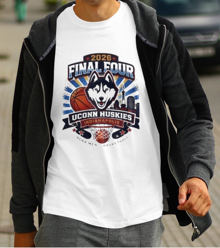 2026 Final Four Uconn Huskies Indianapolis NCAA Men's Basketball T-Shirt