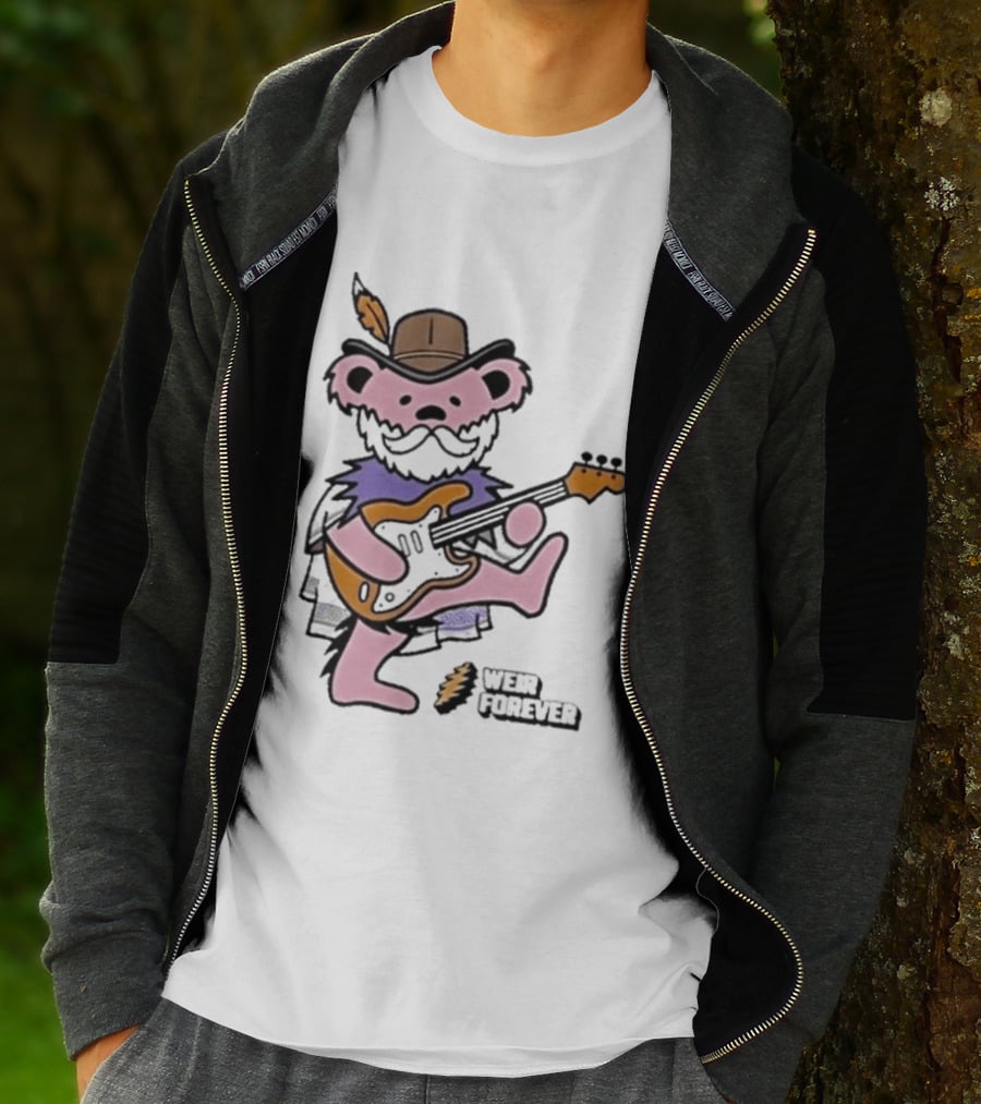 Weir Forever Purple Bear Playing Guitar Weir Tour 2026 T-Shirt