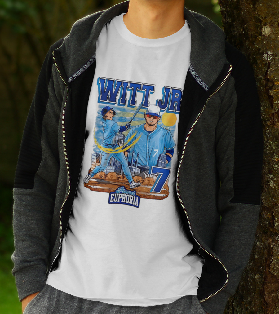 Witt Jr Kansas City Royals Planet Euphoria Baseball 7 T-Shirt