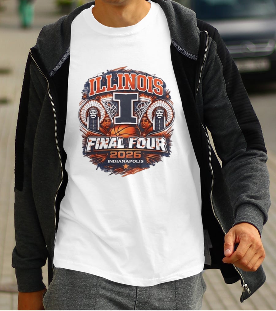 Illinois Final Four 2026 Indianapolis Basketball Event T-Shirt