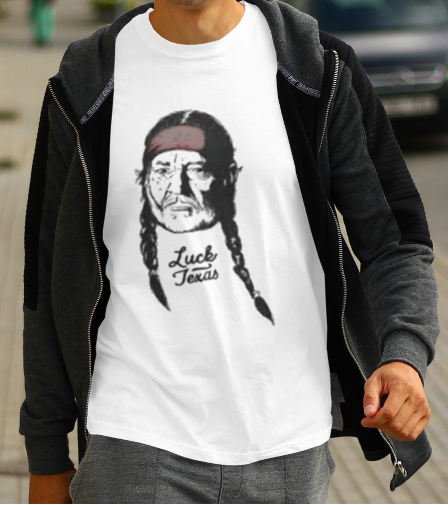 Jungmaven X Luck Reunion Willie Nelson Red Bandana Braids T-Shirt
