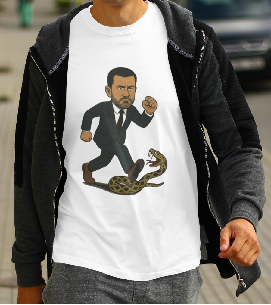 Keep On Treadin' Jimmy Kimmel Snake Suit Punch T-Shirt