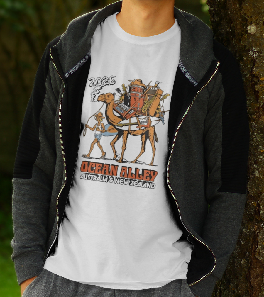 Ocean Alley 2026 Australia New Zealand Tour Camel T-Shirt