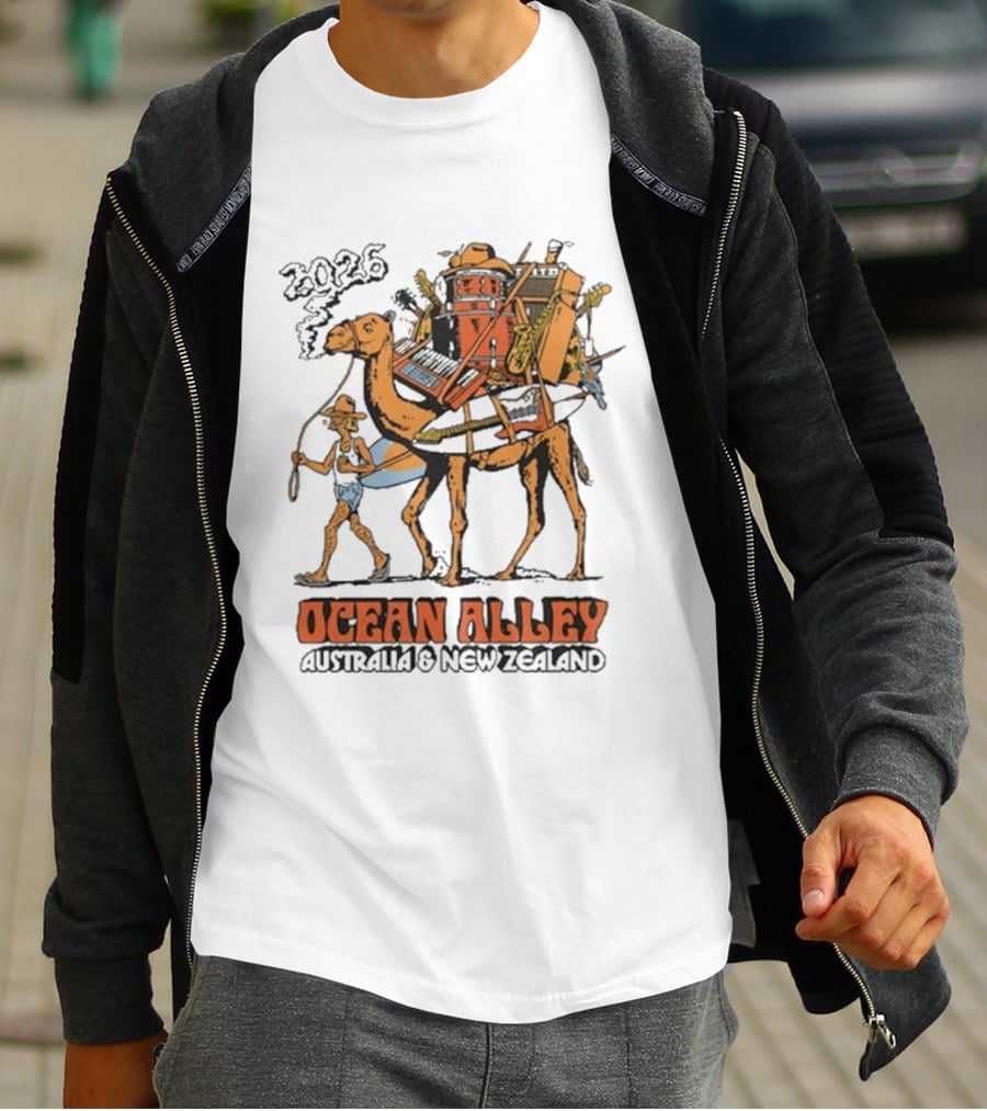 Ocean Alley 2026 Australia New Zealand Tour Camel T-Shirt
