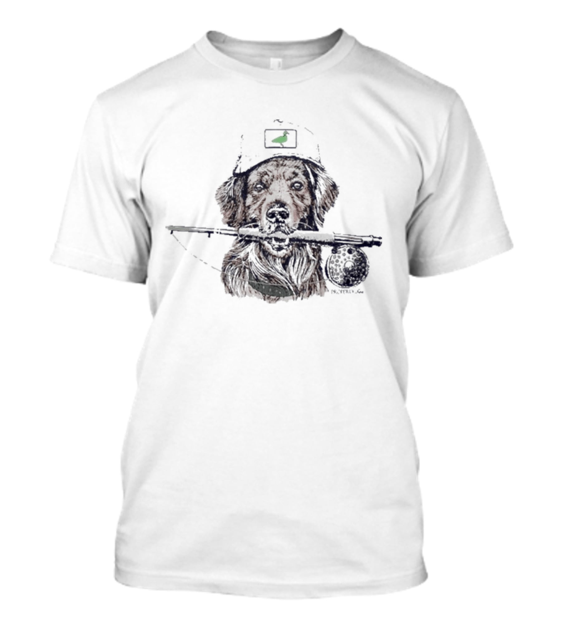 Shades Sunglasses Fishing Buddy Dog Pilot Hat T-Shirt