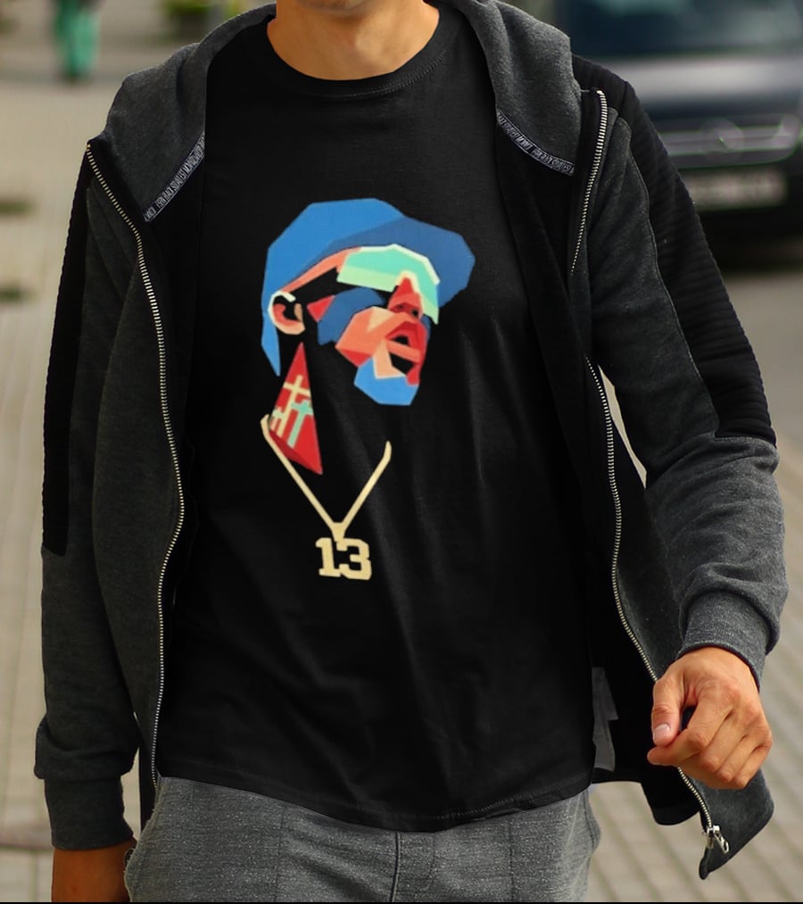 Atlanta Braves Acuna Number 13 Geometric T-Shirt