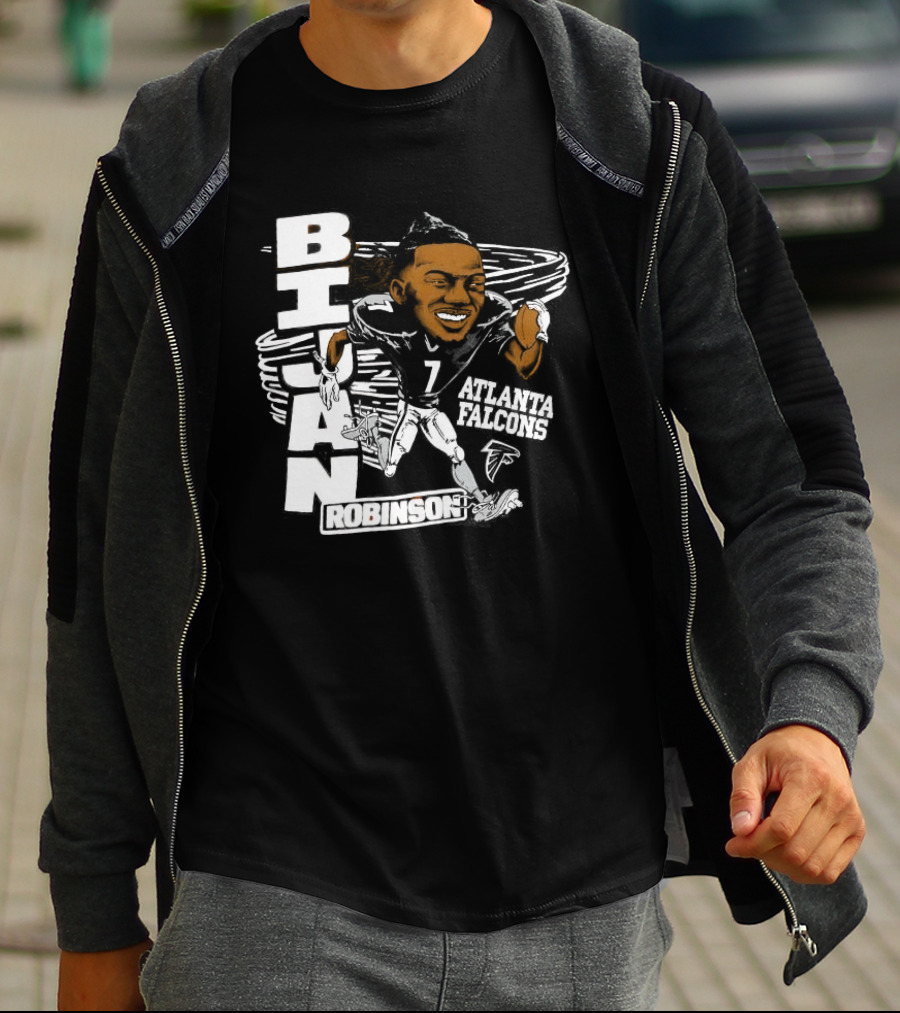 Bijan Robinson Atlanta Falcons Caricature 2025 T-Shirt