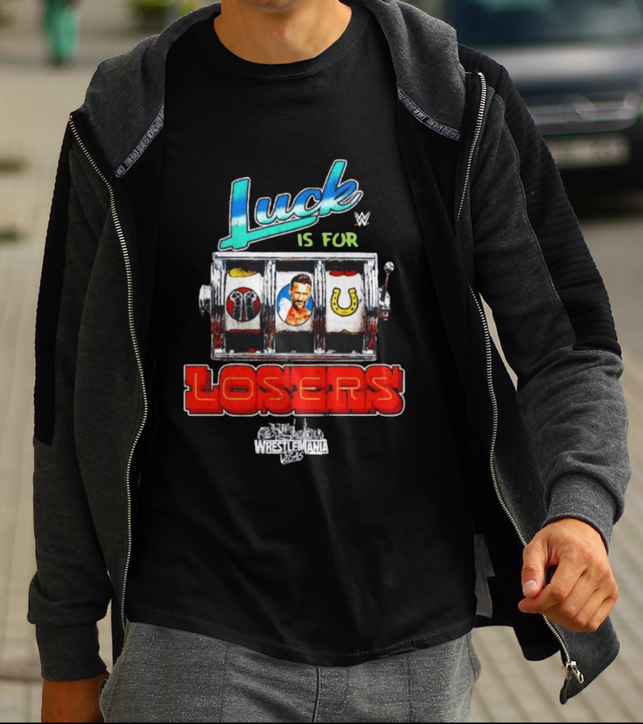 Luck Is For Losers WWE CM Punk WrestleMania Vegas Slot Machine T-Shirt