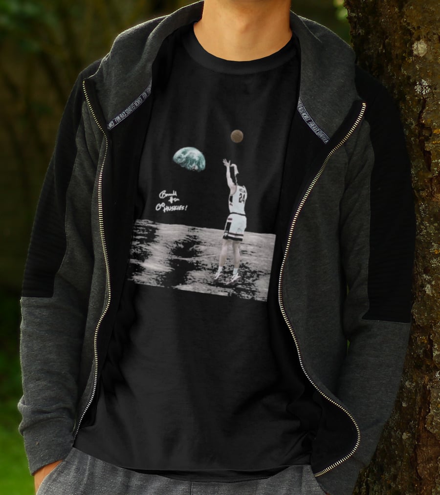 Braylon Mullins UConn Moon Shot Basketball Slam Dunk T-Shirt