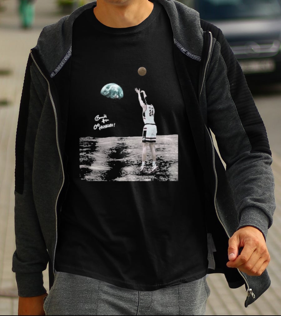 Braylon Mullins UConn Moon Shot Basketball Slam Dunk T-Shirt