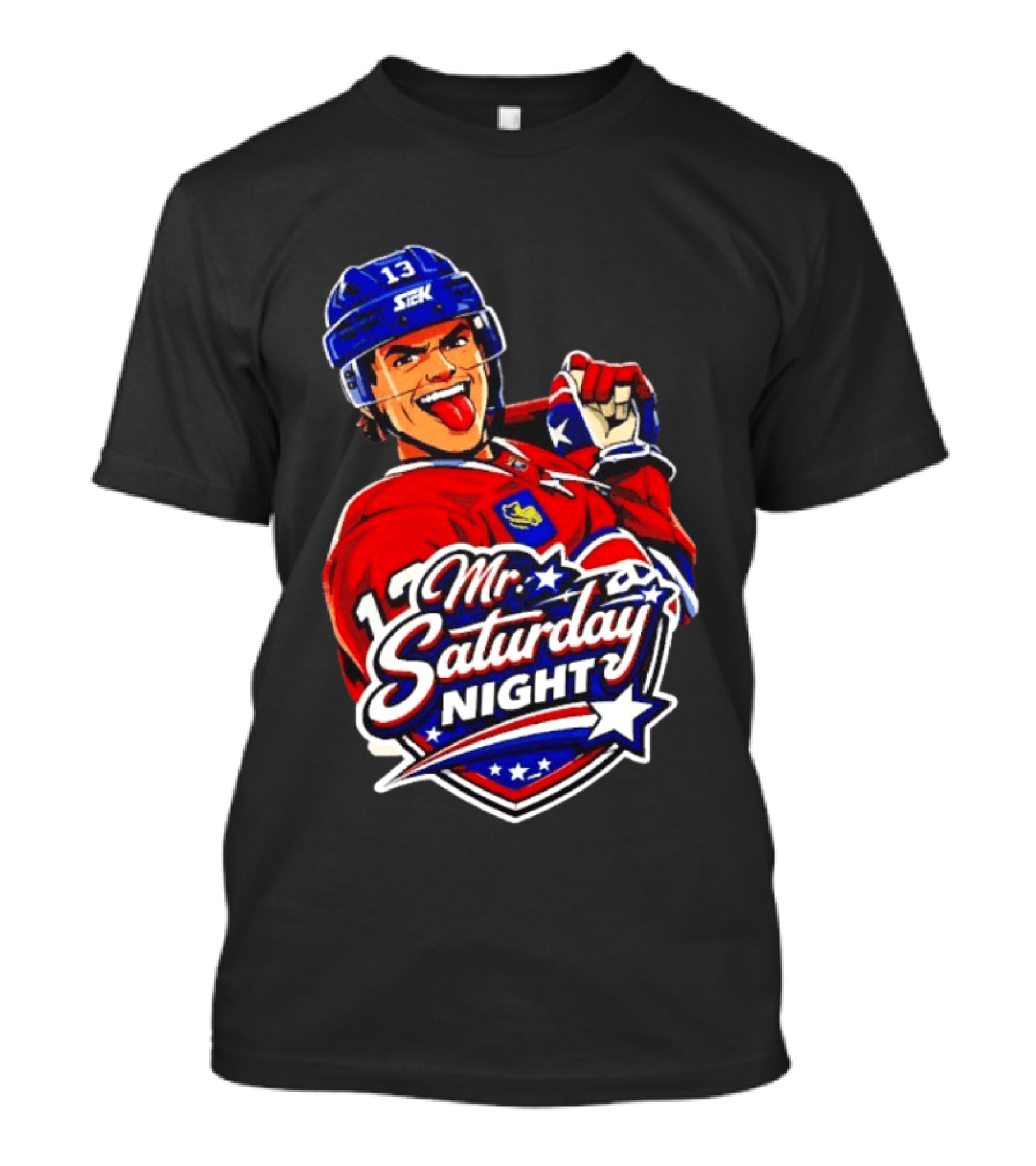 Mr. Saturday Night Cole Caufield Montreal Canadiens Hockey Player Celebration T-Shirt
