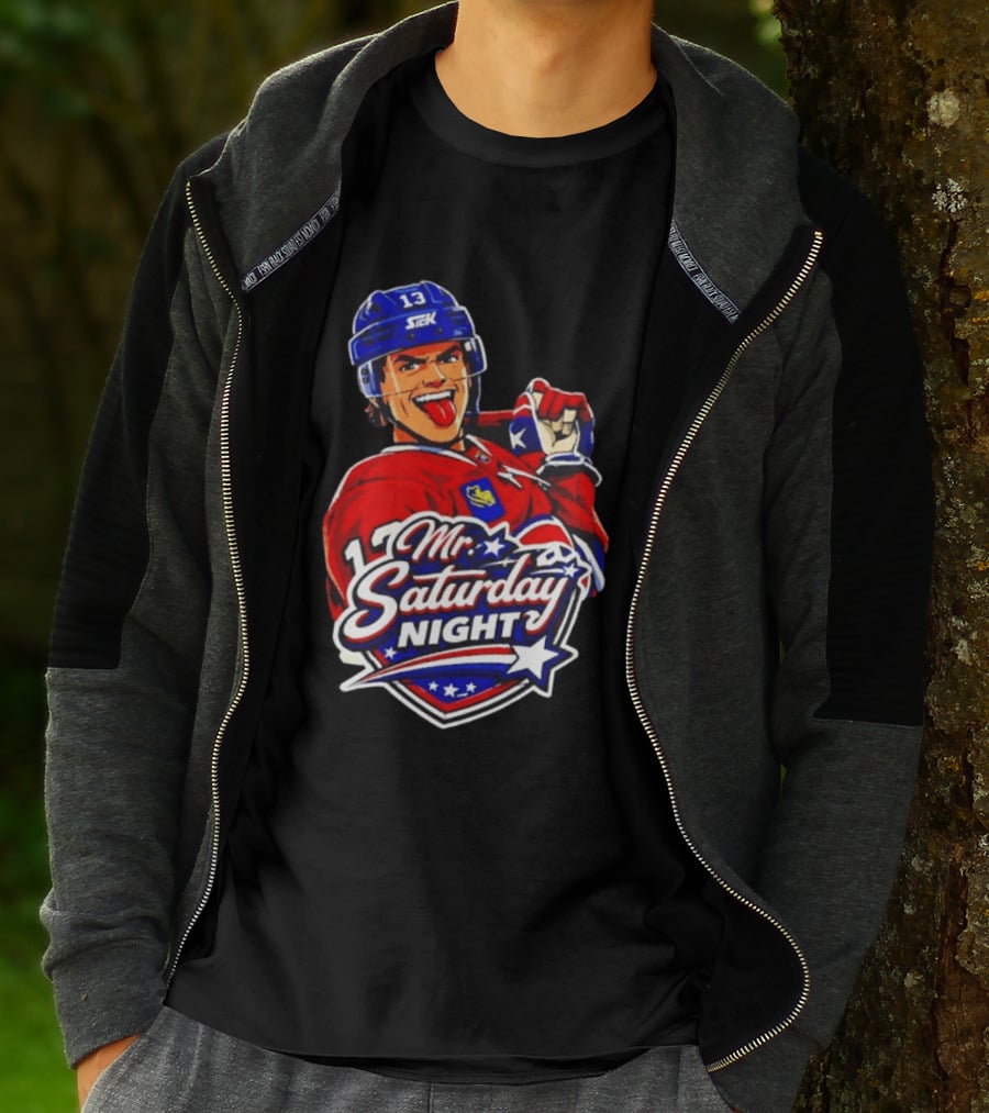 Mr. Saturday Night Cole Caufield Montreal Canadiens Hockey Player Celebration T-Shirt