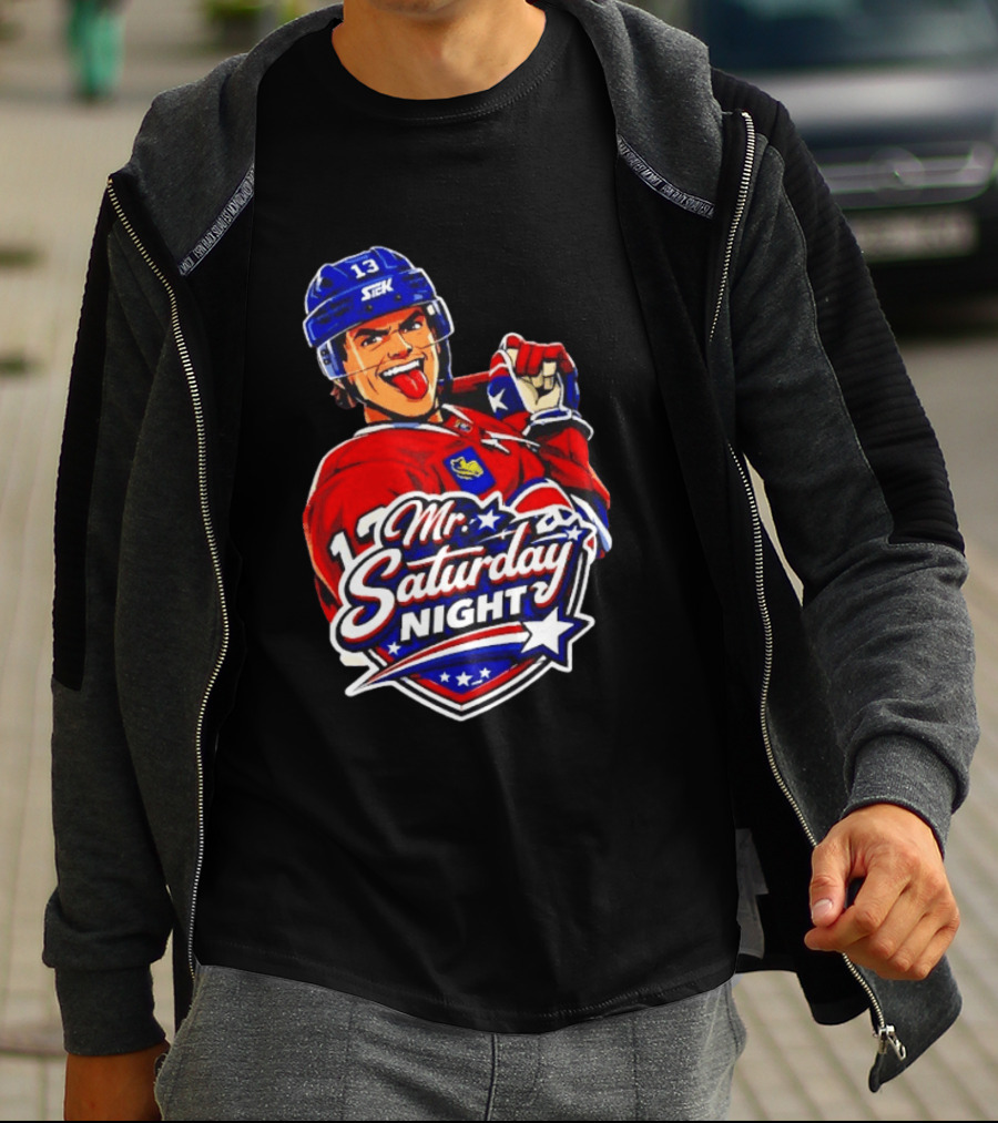 Mr. Saturday Night Cole Caufield Montreal Canadiens Hockey Player Celebration T-Shirt