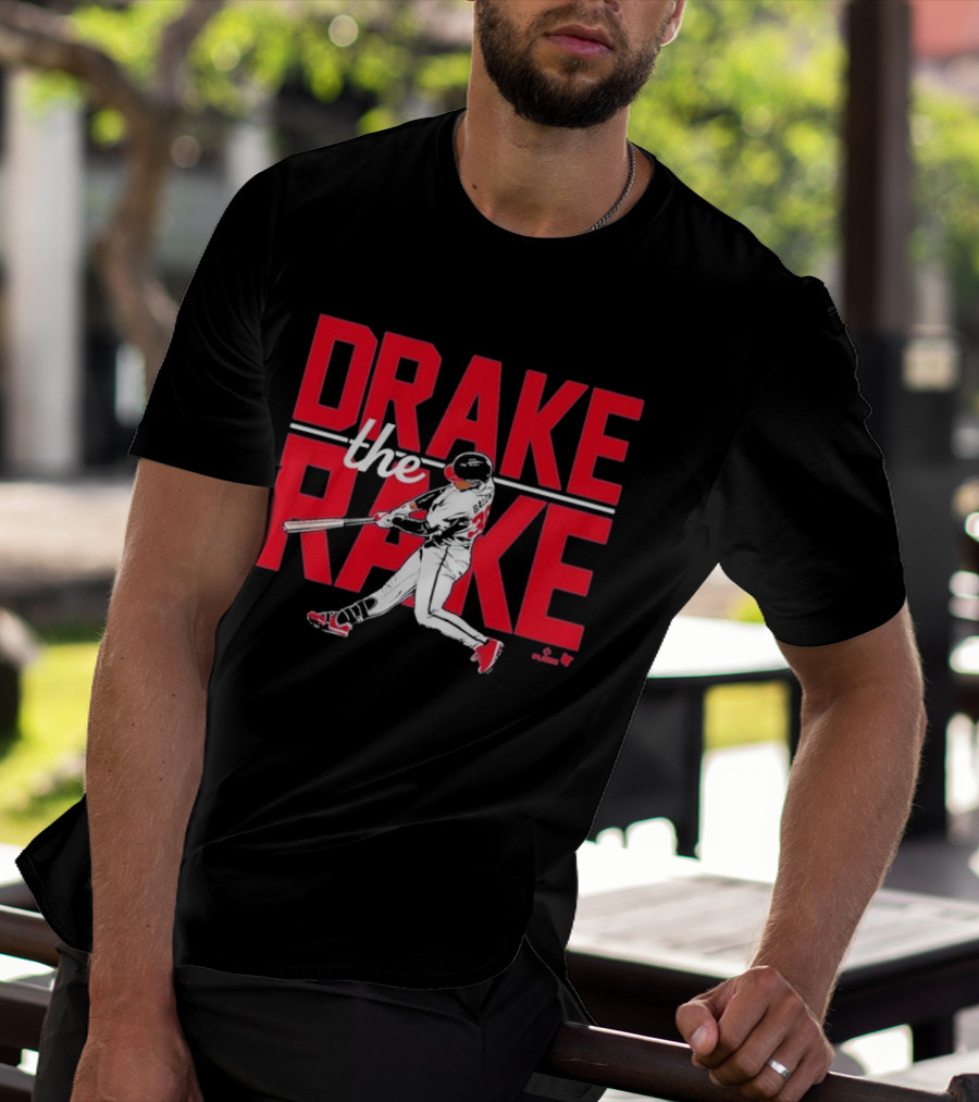 Drake Baldwin The Rake Baseball Player Swinging Bat T-Shirt