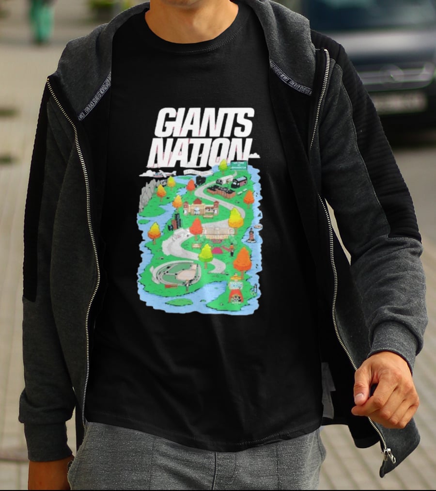 New York Giants Nation Roadmap Scenic Tour T-Shirt