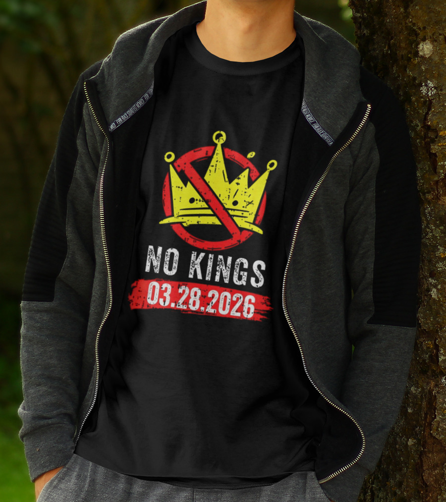 No Kings 03 28 2026 Crown T-Shirt