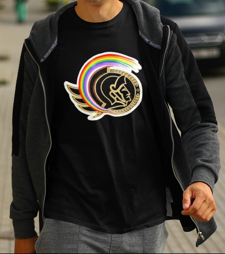 Rachel Reid Ottawa Senators Pride Night Rainbow T-Shirt