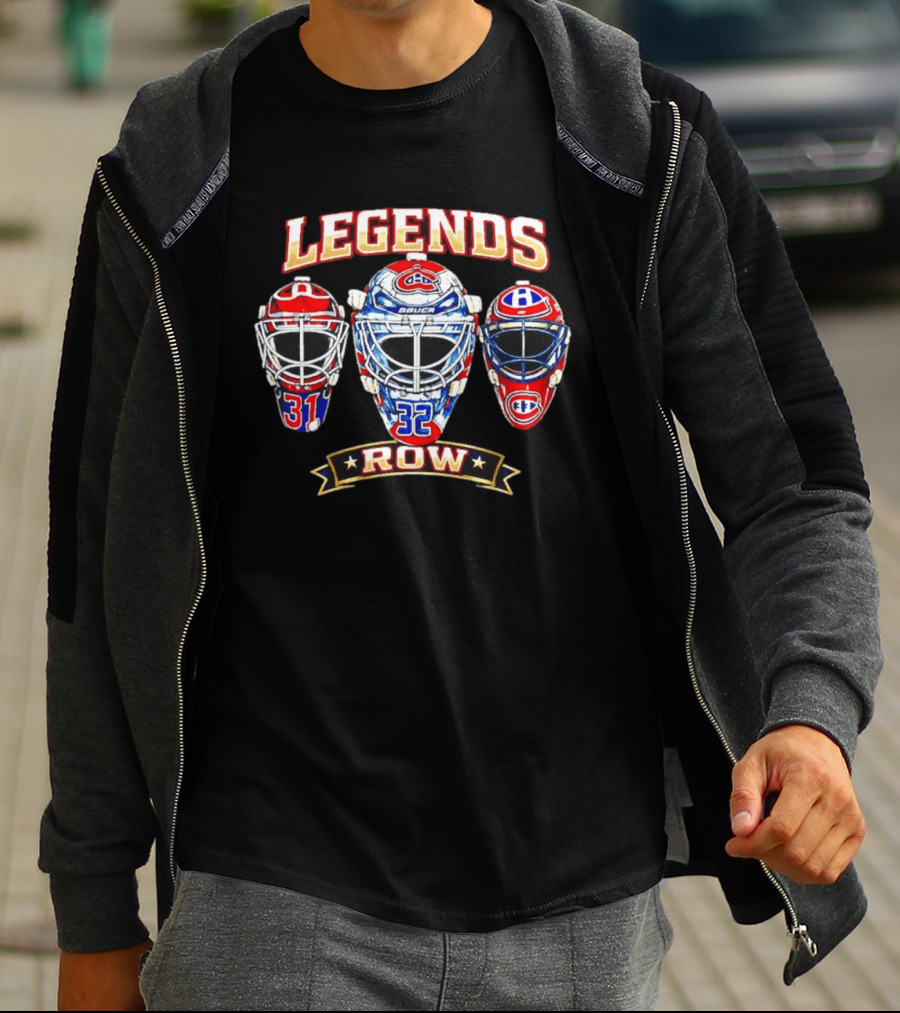 Legends Row Montreal Canadiens Hockey Mask 31 32 T-Shirt