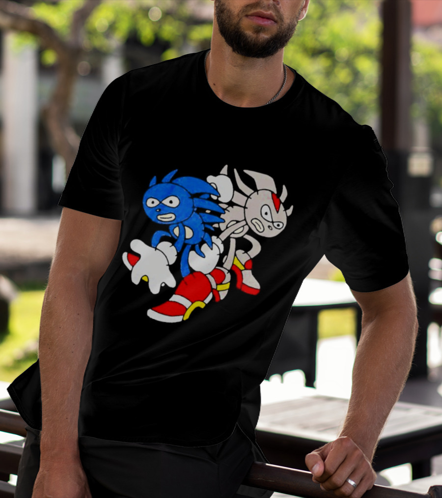 The Hedgehog Sanic And Shedew Adventure Meme Humor T-Shirt