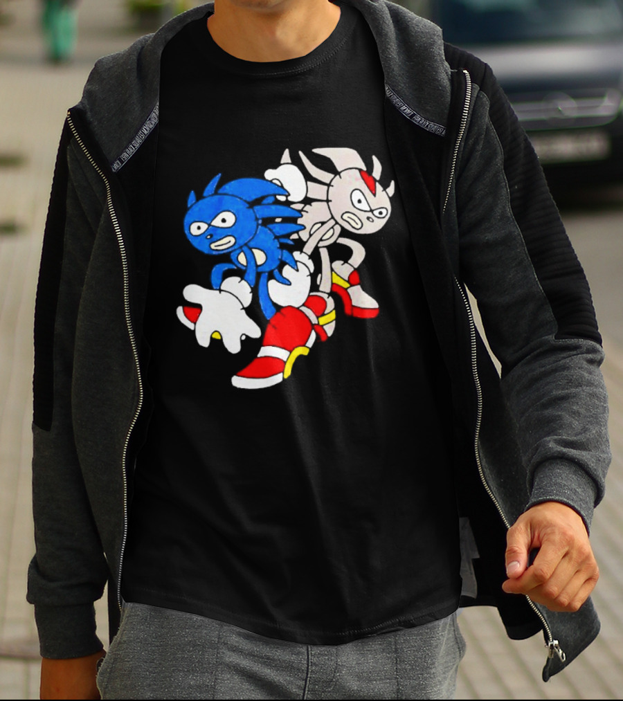 The Hedgehog Sanic And Shedew Adventure Meme Humor T-Shirt