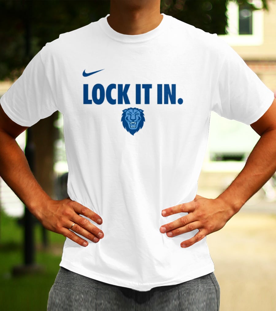 Nike Columbia Lions Lock It In NCAA Sportswear T-Shirt