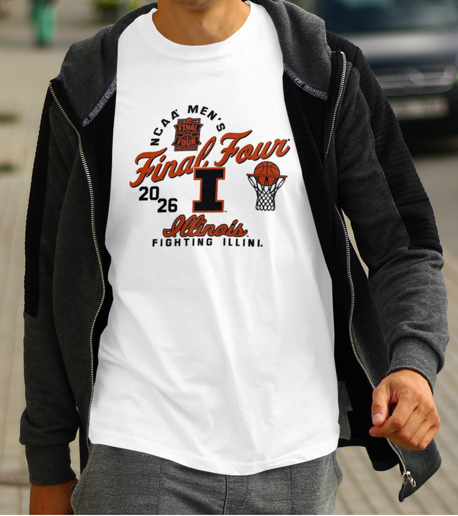 NCAA Men's Final Four 2026 Illinois Fighting Illini Basketball Indianapolis T-Shirt