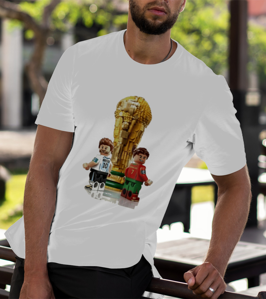 LEGO Football Legends Messi Ronaldo FIFA World Cup 2026 Mini Figures T-Shirt