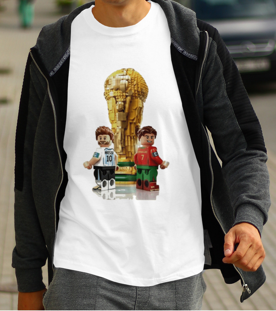 LEGO Football Legends Messi Ronaldo FIFA World Cup 2026 Mini Figures T-Shirt