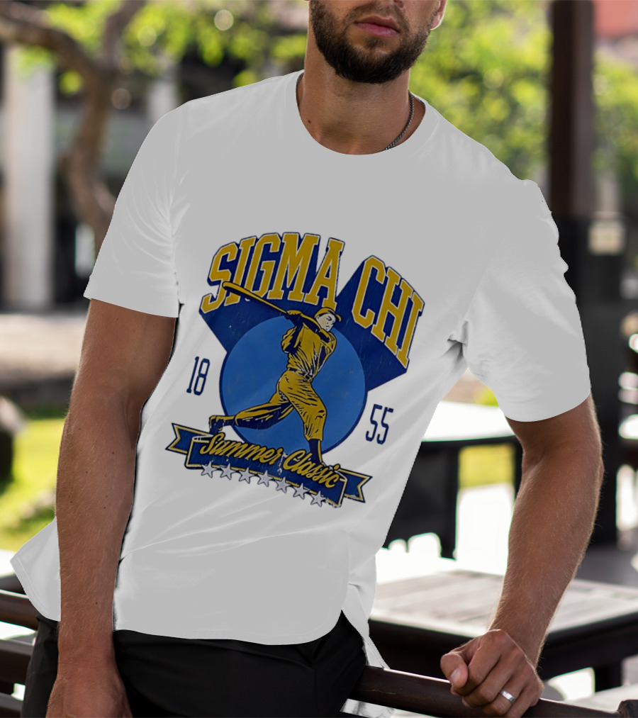 Sigma Chi Baseball Player Summer Classic 1855 T-Shirt