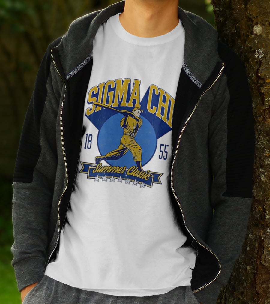 Sigma Chi Baseball Player Summer Classic 1855 T-Shirt
