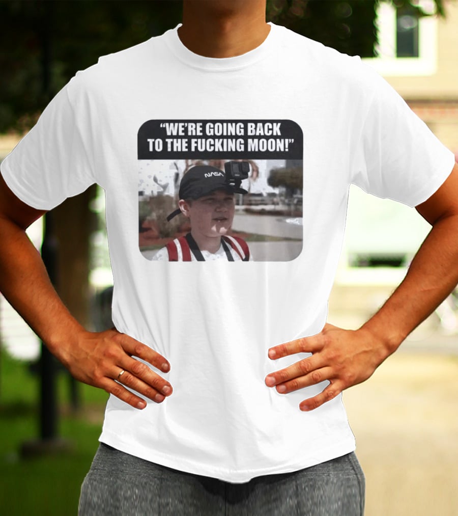 NASA Astronaut Moon Mission Humor With GoPro Mount T-Shirt