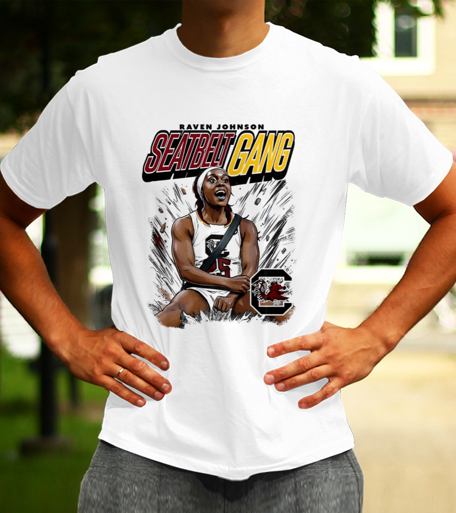 Raven Johnson Seatbelt Gang South Carolina Gamecocks Basketball T-Shirt
