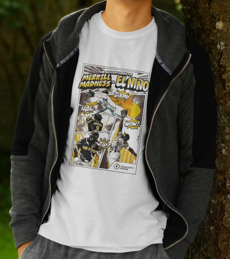 The Adventures Of Merrill Madness And El Niño San Diego Padres Comic Style 2026 T-Shirt