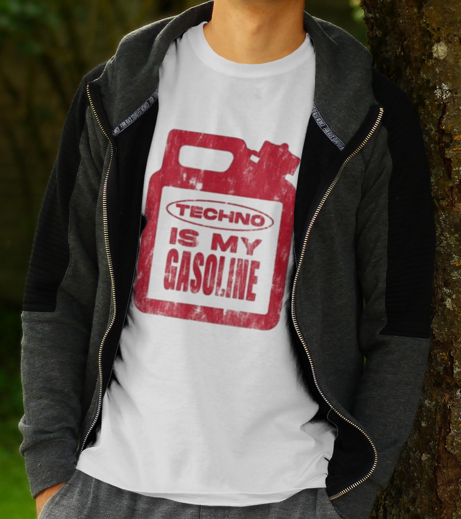 Techno Is My Gasoline Red Fuel Can T-Shirt