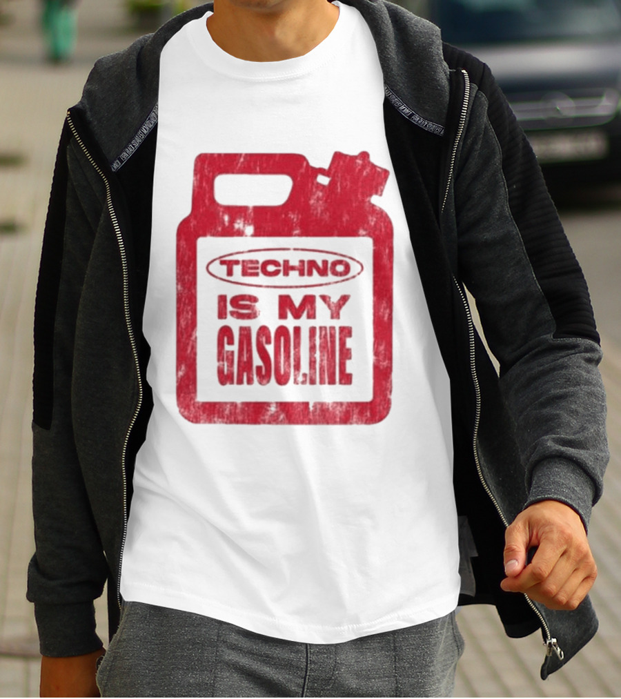 Techno Is My Gasoline Red Fuel Can T-Shirt