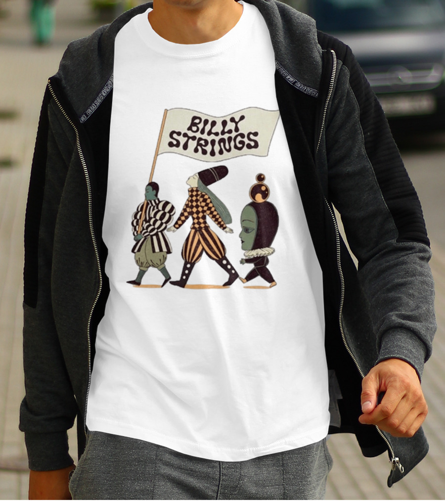 Billy Strings Spring Tour 2026 Parade Marching Characters With Dates T-Shirt