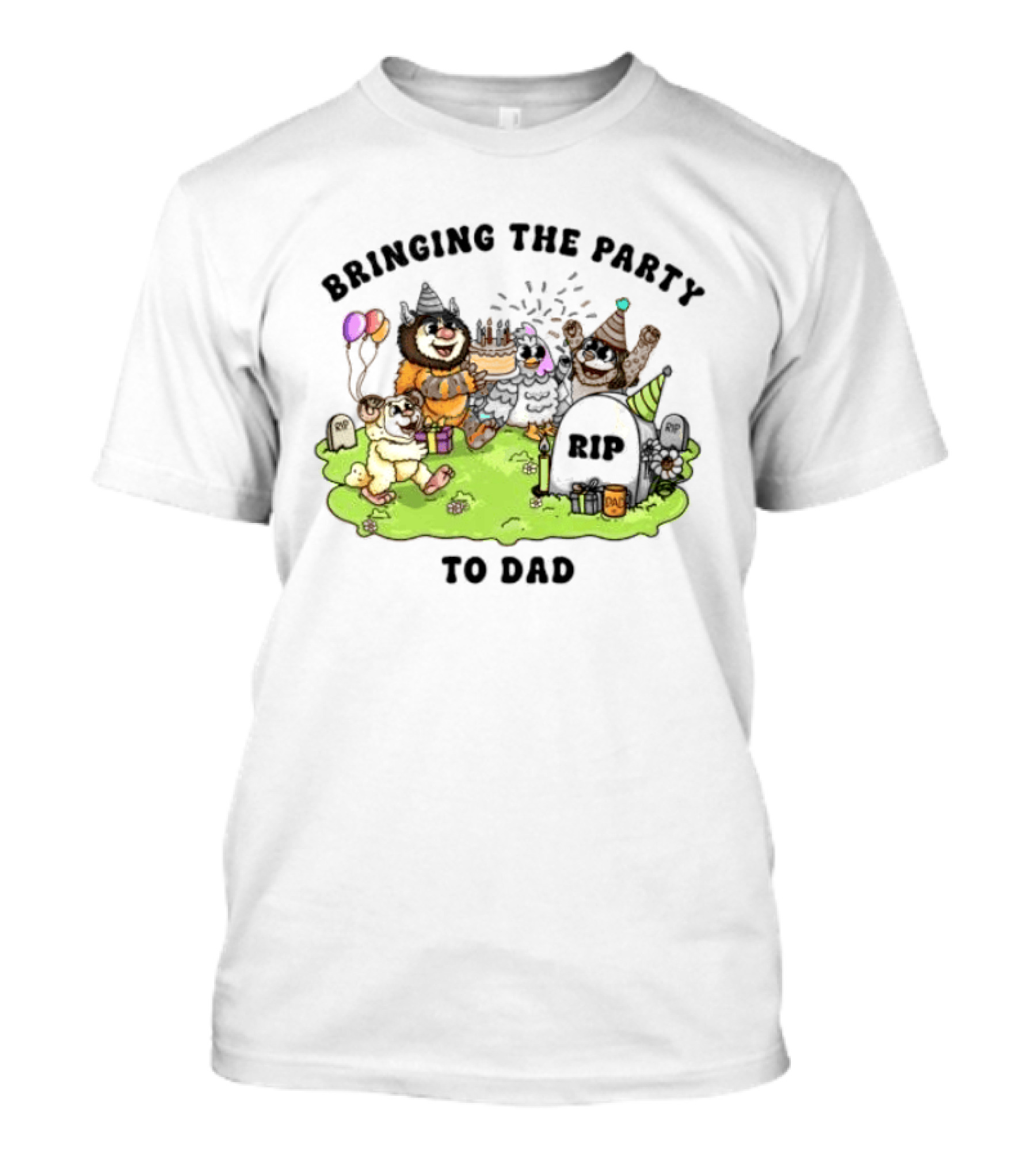 Bringing The Party To Dad RIP Fun Halloween Celebration T-Shirt