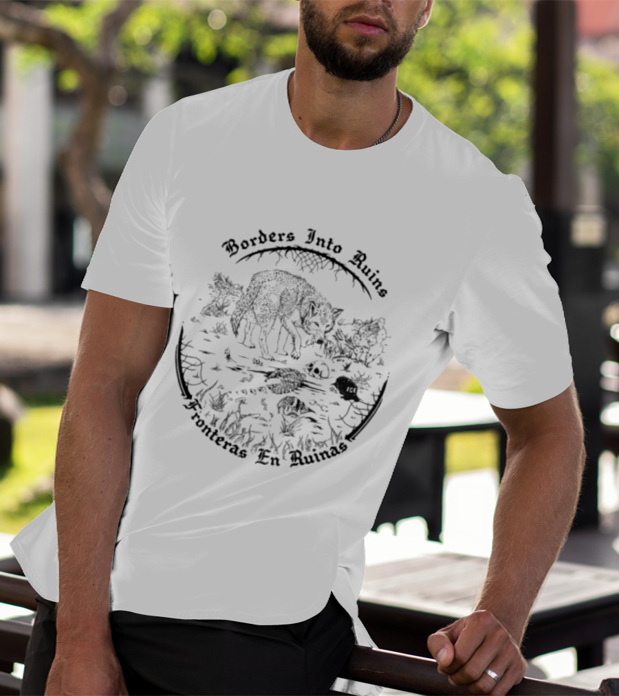 Coyote Borders Into Ruins Fronteras En Ruinas T-Shirt