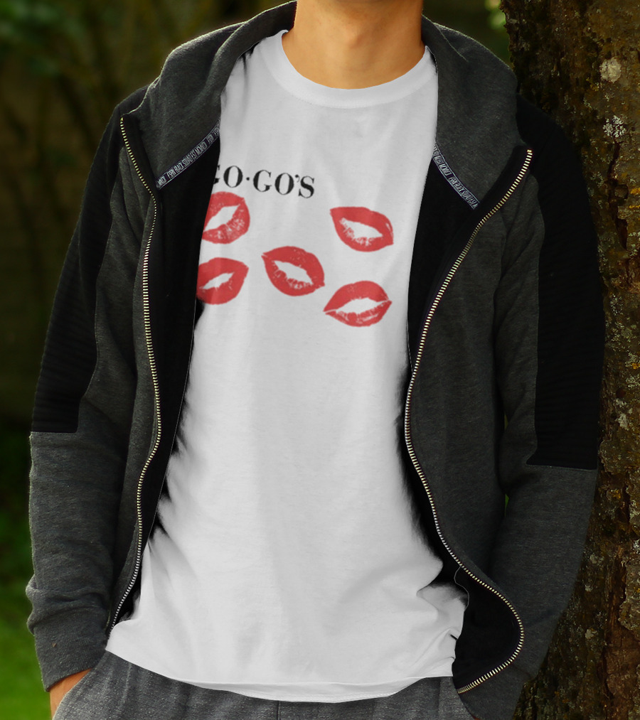 GO GO'S Red Lips White T-Shirt