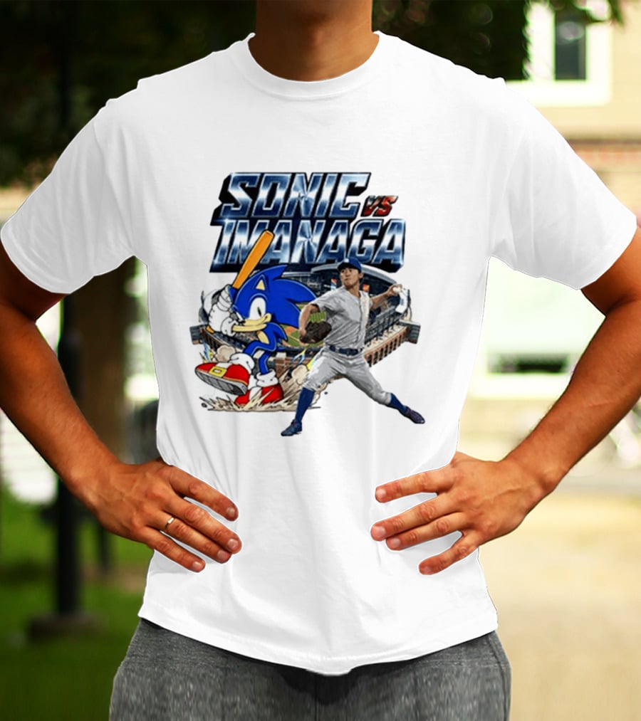 Sonic Vs Imanaga MLB Players Stadium Hedgehog Shota T-Shirt