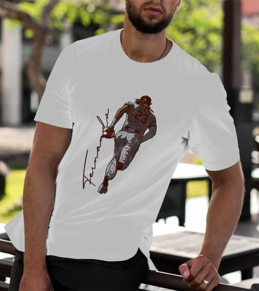 Fernando Tatis Jr. 23 San Diego Padres Baseball Ink Drawing T-Shirt