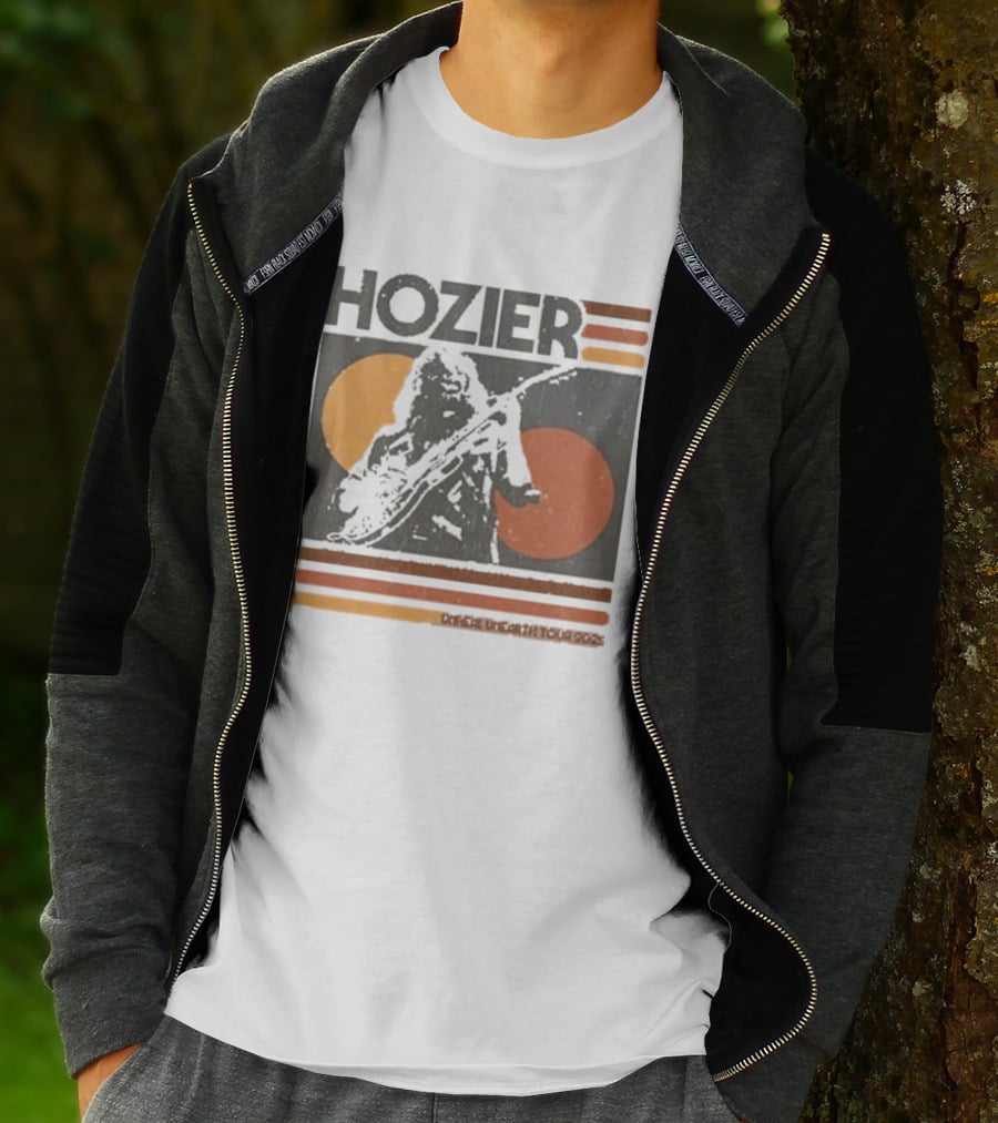 Hozier Unreal Unearth 2025 Tour Vintage Circles Guitar T-Shirt